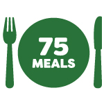 Click here for more information about $25 = 75 Meals
