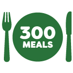 Click here for more information about $100 = 300 Meals
